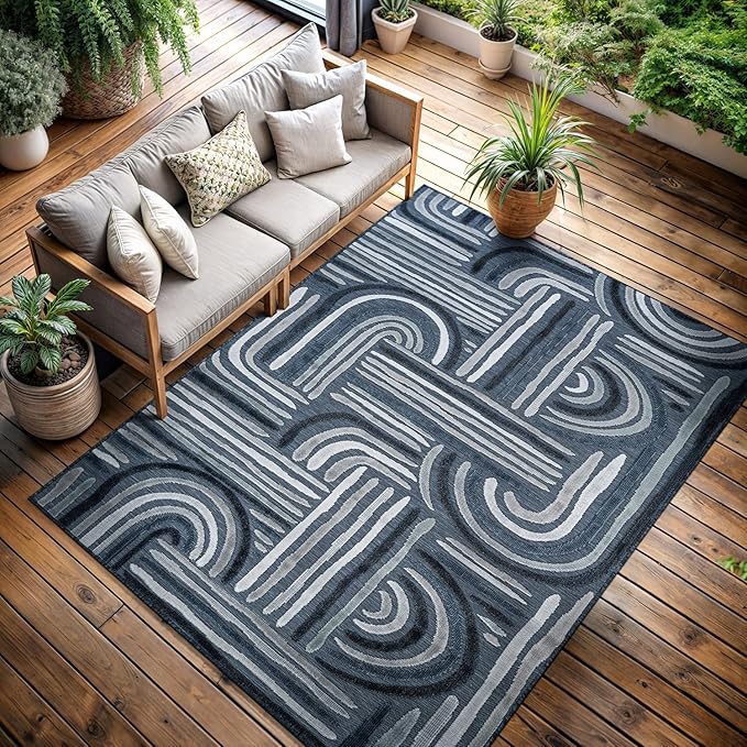 CAMILSON Indoor Outdoor Rug, Easy-Cleaning Non-Shedding Living Room, Garden and by CAMILSONIndoorOutdoorAreaRugs