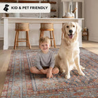 Kuden 4x6 Area Rug, Machine Washable Area Rug - Image 6