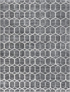 Rugs.com Lattice Trellis Collection Rug – 9' x 12' Gray Low-Pile Rug Perfect - Image 2