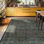 Washable Dark Green Rug for Living Room - Image 3