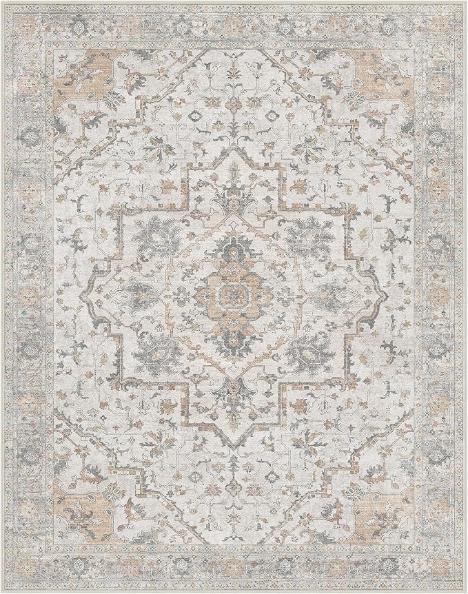 GENIMO 6x9 Area Rugs for Living Room, Machine Washable Non Slip Vintage Rugs - Image 8