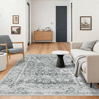 Area Rugs 5x7 - Grey Area Rug for Living Room, Bedroom & Dining Room - Soft by Deerly