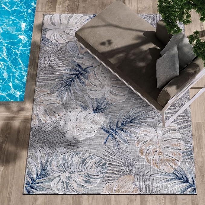 CAMILSON Indoor Outdoor Rug, Easy-Cleaning Non-Shedding Living Room, Garden and - Image 10