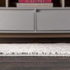JONATHAN Y Boho Vintage Diamond Cream/Gray Square Area Rug 7X7 ft, Moroccan Hype - Image 6