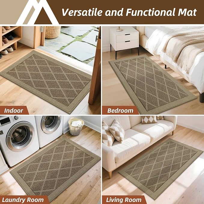 COSY HOMEER Non-Slip Door Mat 24"x36", Entryway Rugs Low Profile Absorbent Dirt - Image 7