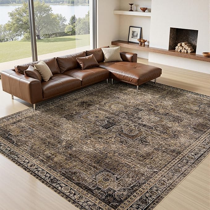 Washable 6x9 Area Rug for Living Room, Carpet for Bedroom Dining Room, Non - Image 3