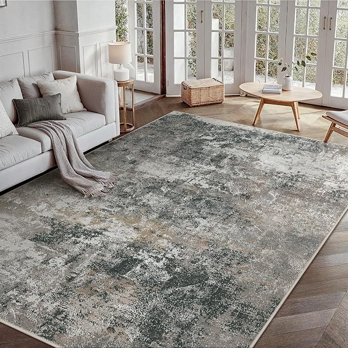 GENIMO Washable 6x9 Area Rugs for Living Room, Non Slip Modern Abstract Rug - Image 5