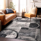 Rugshop Contemporary Circle Design Area Rug, Fade-Resistant Carpet - Image 7