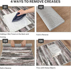 Modern Abstract Bedroom Runner Rug 2x7, Dark Light Brown White Washable Kitchen - Image 3