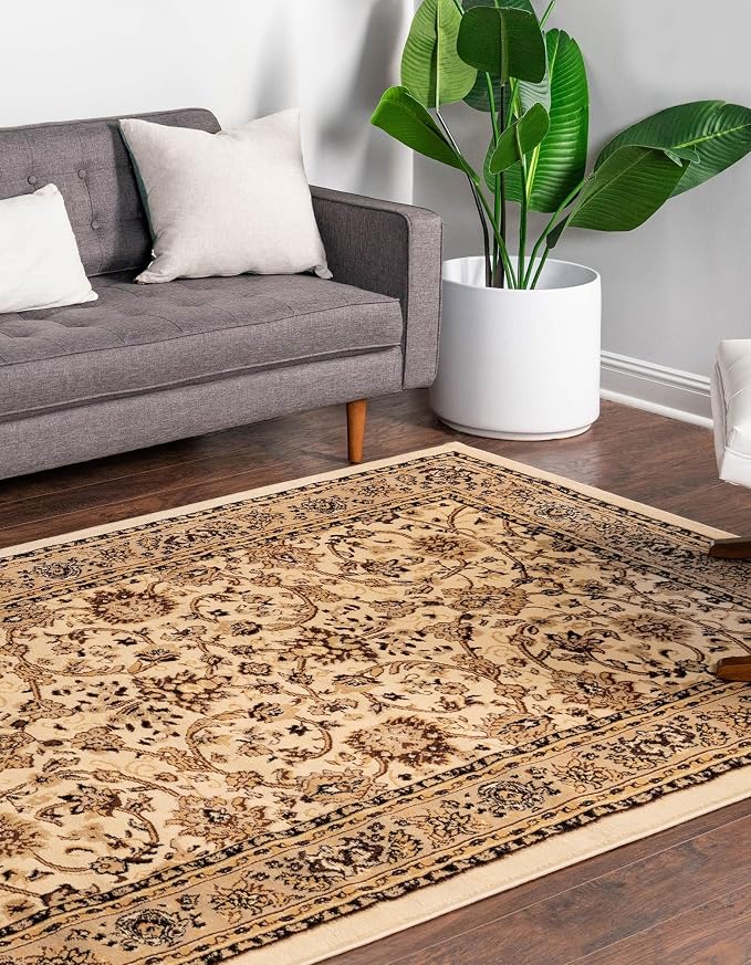 Rugs.com Yasmin Collection Rug – 5' x 8' Ivory Medium Rug Perfect - Image 5