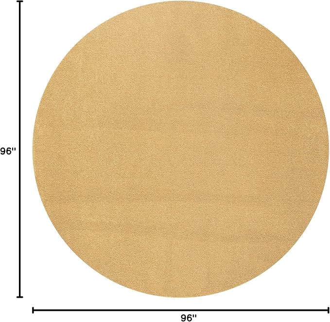 Eyely UES100B-8R Supersoft Haze Solid Low-Pile Indoor Area Rug, Minimalist - Image 2