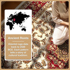 Well Woven Barclay Collection Medallion Kashan Ivory 8x10 Area Rug - Image 8