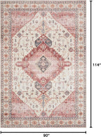 Loloi II Skye Collection SKY-02 Ivory/Berry 7'-6" x 9'-6" Area Rug - Image 2