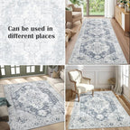 jinchan Kelda Living Room Area Rug 10x12 Washable Rug Vintage Indoor Large - Image 5