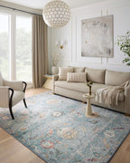 Loloi Margot Collection MAT-06 Denim/Multi 2'-0" x 5'-0" Accent Rug feat. by Loloi