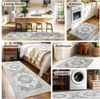 XWZO Runner Rug 2x10ft for Long Hallways, Washable Non-Slip Low Pile Area Rug - Image 3