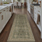 Hallway Runner Rug 2x6 Green Brown Vintage Washable Kitchen Carpet Traditonal - Image 4