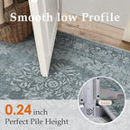 8x10 Area Rug Gray Washable Vintage Distressed Living Room Carpet Large Bedroom - Image 3