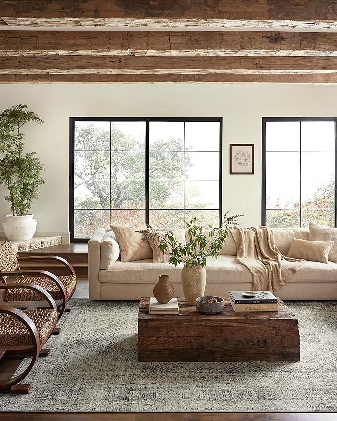 Loloi Magnolia Home by Joanna Gaines Sinclair Collection SIN-04 Natural/Sage - Image 2