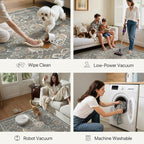 Bavni Washable Runner Rug 2x5, Non Slip Vintage Hallway Runner, Ultra Thin Low - Image 7