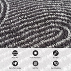 Rugshop Circles Arch Shag Area Rug Anthracite Dark Gray 5' x 7' Great - Image 5