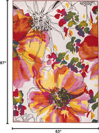 Rugshop Modern Bright Flowers Non-Slip Area Rug 5 X 7 Multi - Image 2