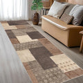 Modern Geometric Patchwork Indoor Runner Rug by Unknown