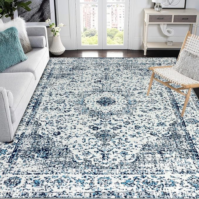Easy-Going Area Rug 5x7 Washable Boho Rugs by Easy-Going