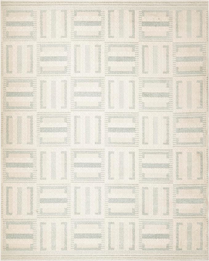 Nourison Home Nordic Ivory Blue 8' x 10' Area Rug - Image 3