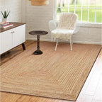 Handwoven Jute Rug for Home Décor, Boho Reversible Braided Carpet, Ethnic - Image 6
