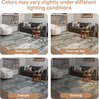 GENIMO Washable 6x9 Area Rugs for Living Room, Non Slip Modern Abstract Rug - Image 8
