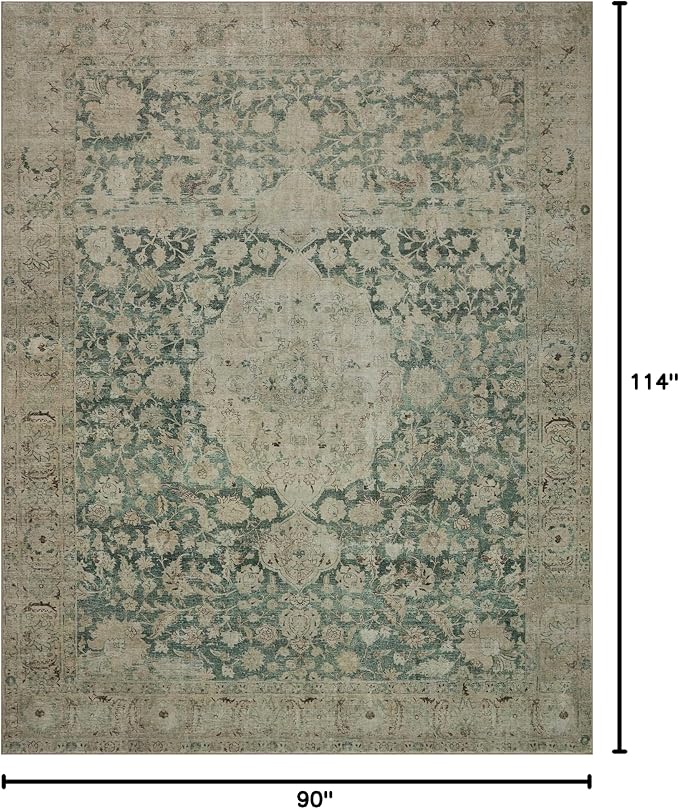 Loloi Magnolia Home by Joanna Gaines Sinclair Collection SIN-05 Jade/Sand 7'-6" - Image 2