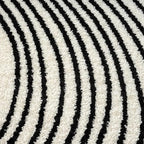 Abani Nuevo Beige Black Swirls Modern Area Rug 6' x 9' - Image 8