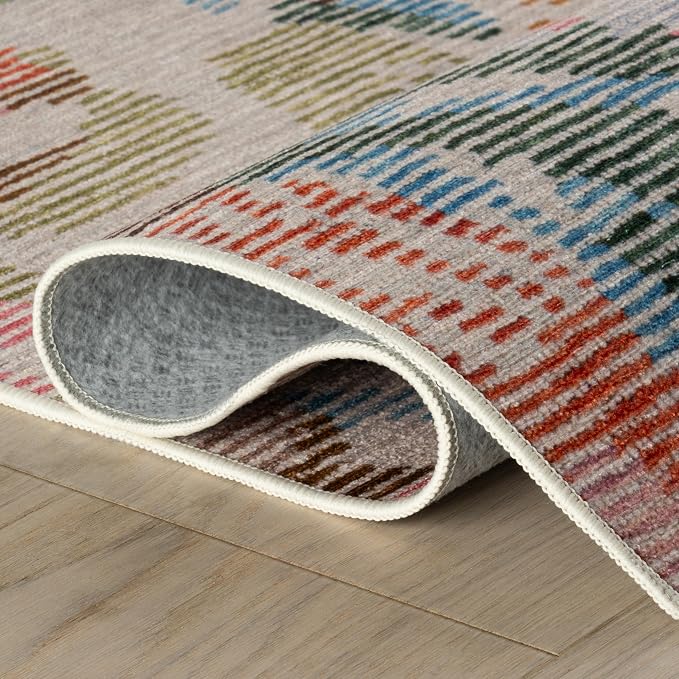 Dash & Albert Bloom Multi Machine Washable Rug, Runner-2.5 X 8 Feet - Image 5