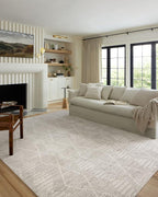 Loloi Kamala Collection KAM-02 Ivory/Silver 2'-7" x 8'-0" Runner Rug by Loloi