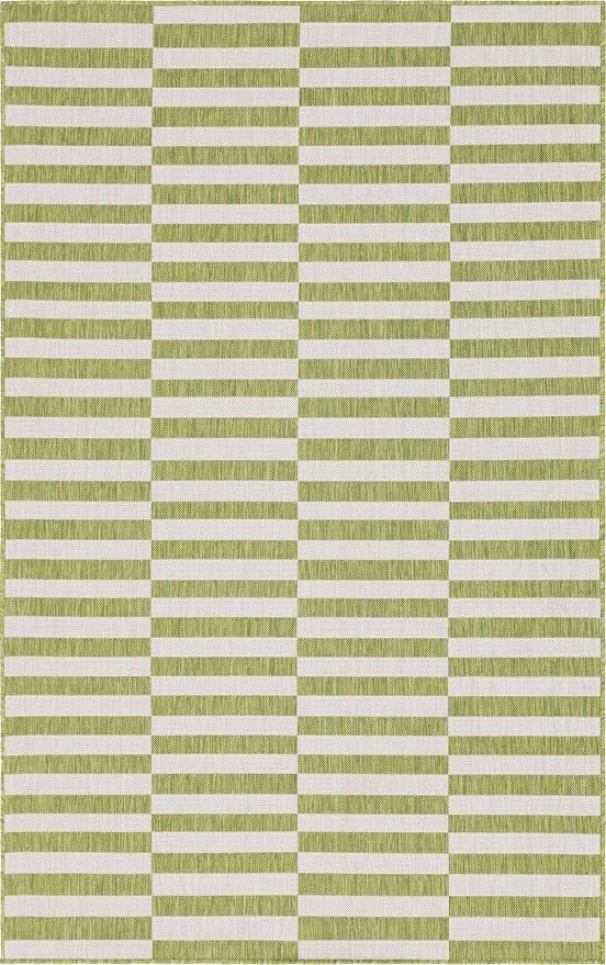 Unique Loom Outdoor Striped Collection Area Rug - Image 11
