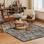 Washable Area Rug 8' x 10' Vintage Traditional Persian Mat - Image 2