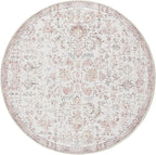 jinchan Kalen Round Rug 8ft Area Rug Washable Vintage Indoor Retro Accent Floor by JINCHAN