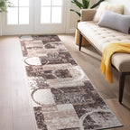 Rugshop Contemporary Abstract Circle Design Runner Rug, Fade-Resistant Carpet - Image 6