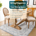 Istana 4x6 Rug - White Cream & Blue Area Rugs 4x6 - Kid & Pet Friendly Machine - Image 5