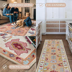Fame Living Orange Oushak Rug, Modern Rugs, Small Throw, Accent Area Rug - Image 4