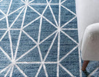 Rugs.com Lattice Trellis Collection Rug – 9' x 12' Blue Low-Pile Rug Perfect - Image 7