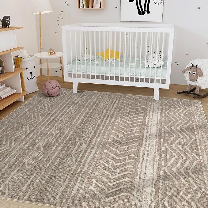 Nakagishi 12x15 Area Rug Living Room: Washable Boho Large Neutral Modern Soft - Image 8