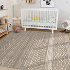 Nakagishi 9x12 Area Rug Living Room: Washable Boho Large Neutral Modern Soft - Image 8