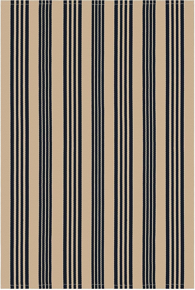 KOZYFLY Striped Front Door Mat 4x6 Ft Brown and Black Front Door Rug Cotton - Image 9