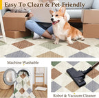 8x10 Checkered Area Rugs for Living Room Colorful Machine Washable Large Rug - Image 5