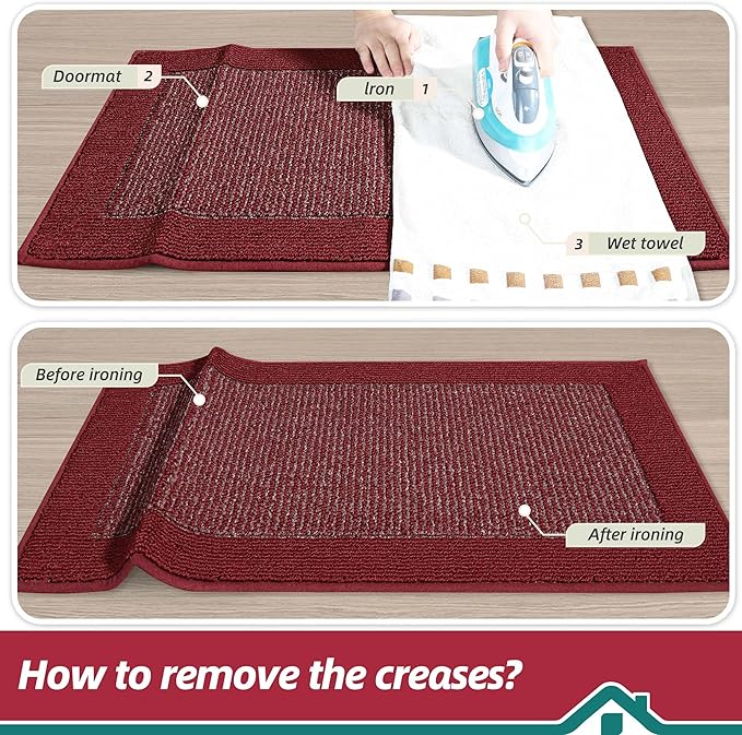 BEQHAUSE Indoor Door Mat 20" x 32", Dirt Trapper Door Mats Non-Slip Entryway - Image 9