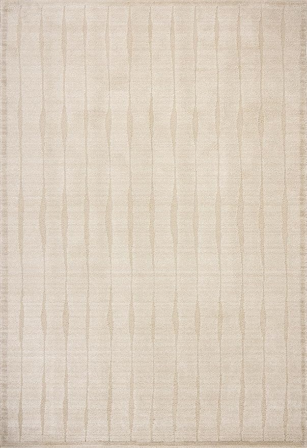 Loloi Chris Loves Julia Calvin Collection CLV-02 Ivory/Oatmeal 2'-7" x 7'-6" - Image 4