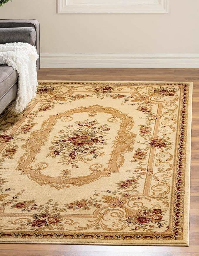 Rugs.com Chateau Collection Rug – 2' x 3' Cream Medium Rug Perfect - Image 4