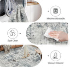 Abstract Rug 8x10 Large Living Room Rugs Neutral Modern Washable Area Rugs - Image 5